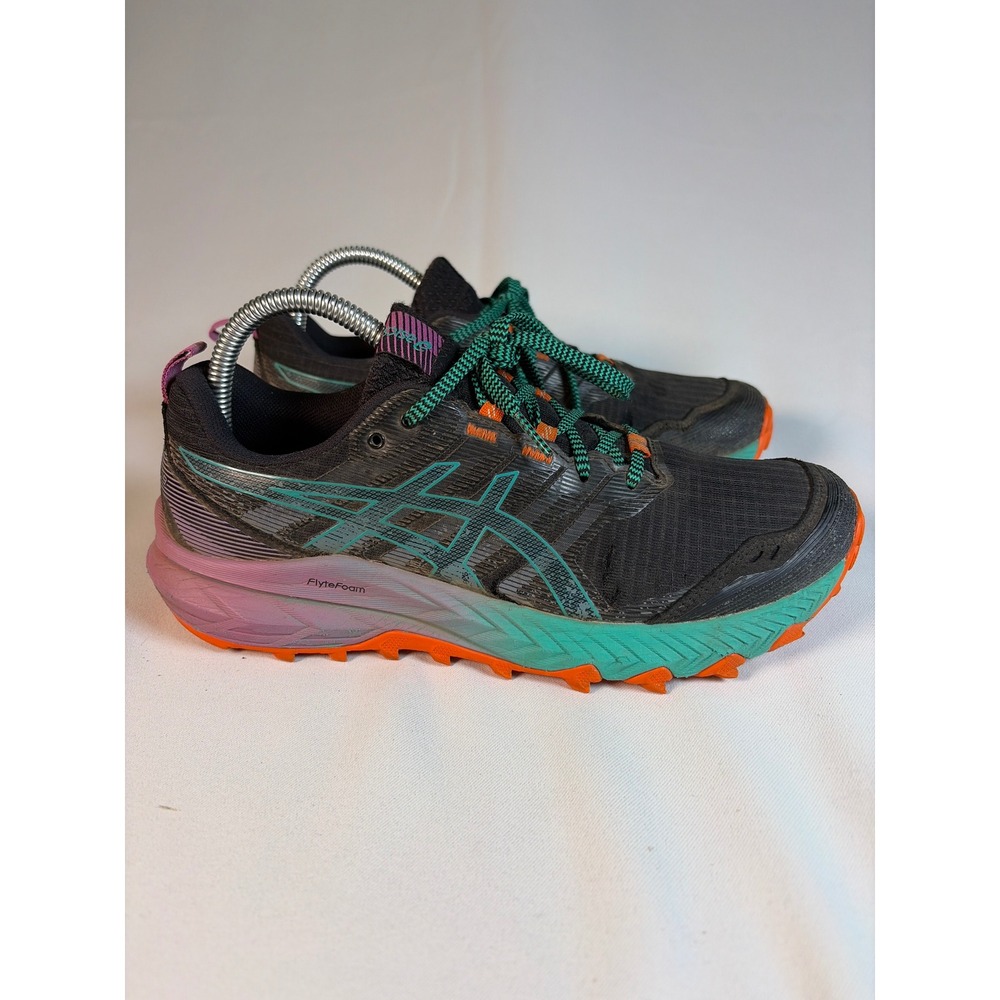 ASICS Gel-Trabuco 9 Womens Trail Running Shoes Black Teal 1012A904 Size 8